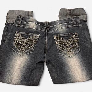 Y2K Angels Denim Capri Pants.